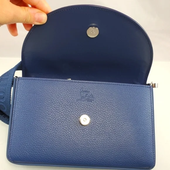 NWT$1,050 Christian Louboutin Logo Crossbody Explorafunk Wallet On Chain Unisex - Picture 14 of 16